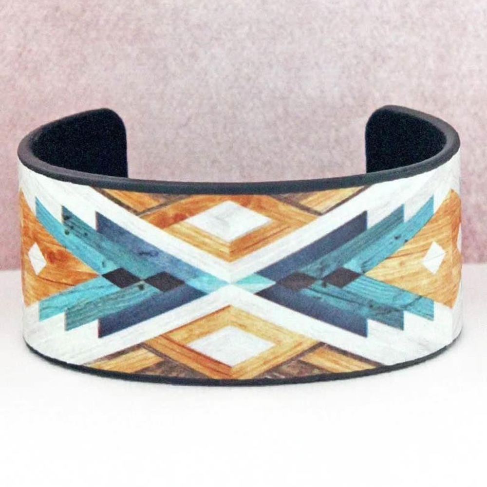 Golden lake cuff bracelet